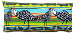 Beautiful stuffed folk design pillow. 100% polyester and made in Poland. Back side of the pillow is solid black. Zipper on one side for convenient cleaning. Size 25 x 60 cm - 10" x 24"