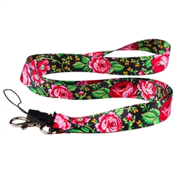 The folk lanyard is adorned with colorful flowers similar to those found on Tibetan highlander cloth. The motif is inspired by a traditional folk pattern known from the folk headscarf and the ladies' highlander attire.