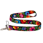 The folk lanyard features a a beautiful Lowicz floral design.