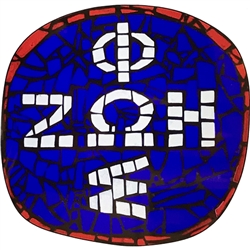 Stained Glass Window Applique of FOSKA - FOS-ZOE.  These can be easily applied to a clean window and are reusable.  Made In Poland