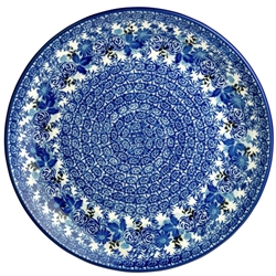 Polish Pottery 10" Dinner Plate. Hand made in Poland. Pattern U4646 designed by Maria Starzyk.