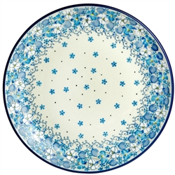 Polish Pottery 10" Dinner Plate. Hand made in Poland. Pattern U4791 designed by Teresa Liana.
