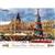 A beautiful glossy Christmas card featuring the Market Square in Krakow surrounded by market stands.