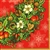 Polish Luncheon Napkins (package of 20) - "Holiday Wreath". Three ply napkins with water based paints used in the printing process.