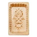 Hand Carved Wooden Butter Mold - Large Flower