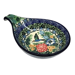 Polish Pottery 7" Condiment Dish. Hand made in Poland. Pattern U3271 designed by Teresa Liana.