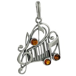 Our musical notes pendant is approx 1.25" x .1".