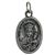 Our Lady Of Czestochowa Metal Pendant. Reverse side - Sacred Heart Of Jesus. Size is approx 1.5" x 1". Made In Italy,