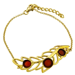 This attractive gold plated bracelet can be adjusted to a maximum 7.5" diameter.