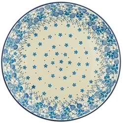 Polish Pottery 10.5" Dinner Plate. Hand made in Poland. Pattern U4791 designed by Teresa Liana.