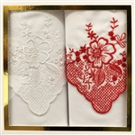 These cotton handkerchiefs are made of combed yarn, which makes them smooth and soft to the touch - 100% cotton. A great gift idea for people of all ages. Size is approx 12" x 12". Set of 2 in an attractive gift box. Made In Poland.