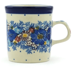 Polish Pottery 4 oz. Mug. Hand made in Poland. Pattern U4654 designed by Maria Starzyk.