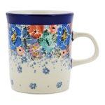 Polish Pottery 4 oz. Mug. Hand made in Poland. Pattern U4708 designed by Maria Starzyk.