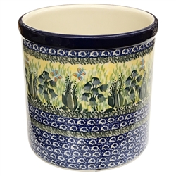 Polish Pottery 6" Utensil Holder. Hand made in Poland. Pattern U1483 designed by Agnieszka Damian.