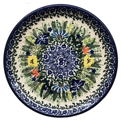 Polish Pottery 6" Bread & Butter Plate. Hand made in Poland. Pattern U2202 designed by Maria Starzyk.