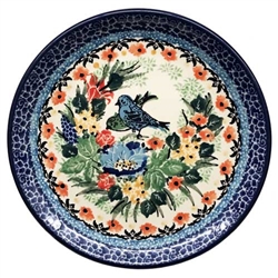 Polish Pottery 6" Bread & Butter Plate. Hand made in Poland. Pattern U4090 designed by Teresa Liana.