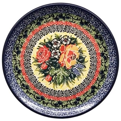 Polish Pottery 6" Bread & Butter Plate. Hand made in Poland. Pattern U4616 designed by Teresa Liana.