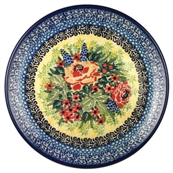 Polish Pottery 6" Bread & Butter Plate. Hand made in Poland. Pattern U4779 designed by Teresa Liana.