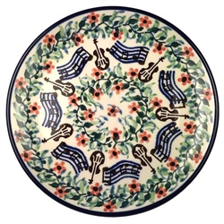 Polish Pottery 6" Bread & Butter Plate. Hand made in Poland. Pattern U1879 designed by Malgorzata Mierzwa.