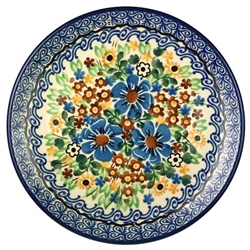 Polish Pottery 6" Bread & Butter Plate. Hand made in Poland. Pattern U1748 designed by Maria Starzyk.