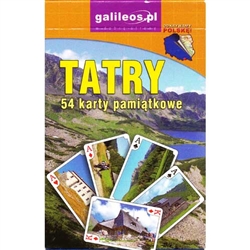 Beautiful deck of 54 playing cards made in Poland. Features scenes of the most famous places in the Tatry Mountains of Southern Poland described in Polish only.