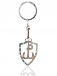 Polish PW (Polska Walczaca - Fighting Poland) cut out of heavy duty stainless steel key chain.  Size is approx 2.25" x 1.5" not including the ring.