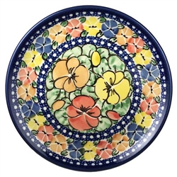 Polish Pottery 6" Bread & Butter Plate. Hand made in Poland. Pattern U417 designed by Maria Starzyk.