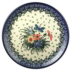 Polish Pottery 6" Bread & Butter Plate. Hand made in Poland. Pattern U3353 designed by Teresa Liana.