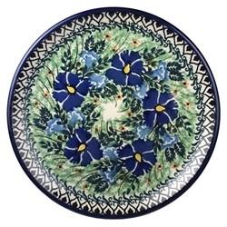 Polish Pottery 6" Bread & Butter Plate. Hand made in Poland. Pattern U2390 designed by Teresa Andrukiewicz.