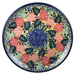 Polish Pottery 6" Bread & Butter Plate. Hand made in Poland. Pattern U2018 designed by Teresa Liana.
