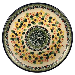 Polish Pottery 6" Bread & Butter Plate. Hand made in Poland. Pattern U4726 designed by Teresa Liana.