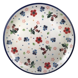 Polish Pottery 6" Bread & Butter Plate. Hand made in Poland. Pattern U4794 designed by Teresa Liana.