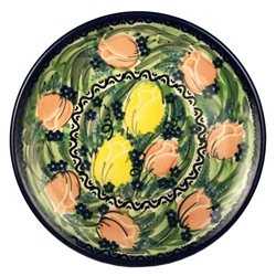 Polish Pottery 6" Bread & Butter Plate. Hand made in Poland. Pattern U2906 designed by Maryla Iwicka.
