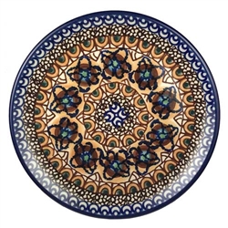 Polish Pottery 6" Bread & Butter Plate. Hand made in Poland. Pattern U152 designed by Maryla Iwicka.