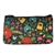 Small Zippered Sachet Purse : Krakow Flowers Black