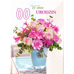 Polish Birthday Greeting Card with Changeable Year