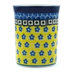 Polish Pottery 7 oz. Tumbler. Hand made in Poland and artist initialed.