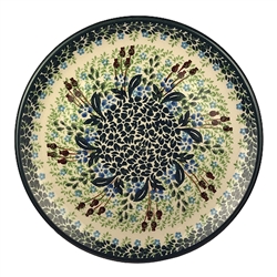 Polish Pottery 6" Bread & Butter Plate. Hand made in Poland. Pattern U4334 designed by Krystyna Dacyszyn.