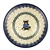 Polish Pottery 6" Bread & Butter Plate. Hand made in Poland. Pattern U4887 designed by Maria Starzyk.
