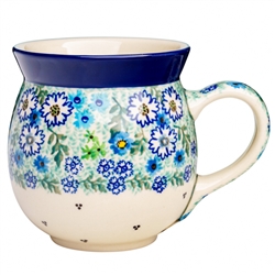 Polish Pottery 16 oz. Bubble Mug. Hand made in Poland. Pattern U4734 designed by Krystyna Dacyszyn.