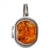 Beautiful honey amber pendant set in sterling silver opens to reveal a locket.  Size is approx 1.5' x 1" (closed).