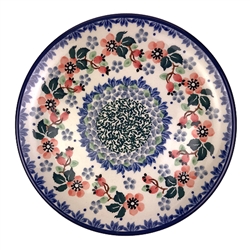 Polish Pottery 6" Bread & Butter Plate. Hand made in Poland and artist initialed.