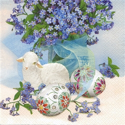 Celebrate the Easter season with these beautiful napkins. These original designs will make any table festive. Three ply napkins with water based paints used in the printing process.