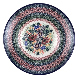 Polish Pottery 8" Dessert Plate. Hand made in Poland. Pattern U4418 designed by Maria Starzyk.