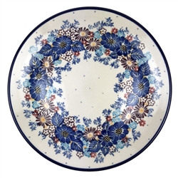Polish Pottery 8" Dessert Plate. Hand made in Poland. Pattern U4654 designed by Maria Starzyk.