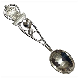 Sterling silver spoon with space for engraving baby's time (note the clock), date of birth, weight and length In metric. Size is approx 4.25" x 1". Weight is approx 16g.