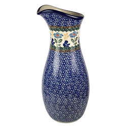 Polish Pottery 10.5" Carafe. Hand made in Poland and artist initialed.