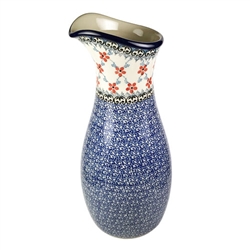 Polish Pottery 10.5" Carafe. Hand made in Poland and artist initialed.