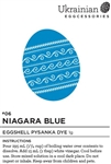 Niagara Blue Eggshell Dye is our original Blue dye that has proven to be a strong blue for all your pysanky creations.  Because this pysanka dye colour has lasted the test of time, we gave it the new Canadian name of Niagara Blue.