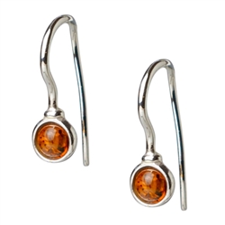 Mini Honey Amber Earrings .75"